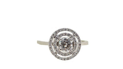 Bague Solitaire en or blanc et diamants - Castafiore