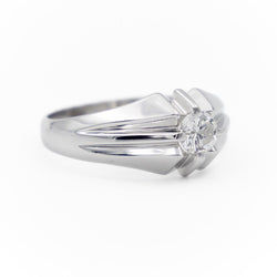 Bague Solitaire en or blanc et diamants - Castafiore