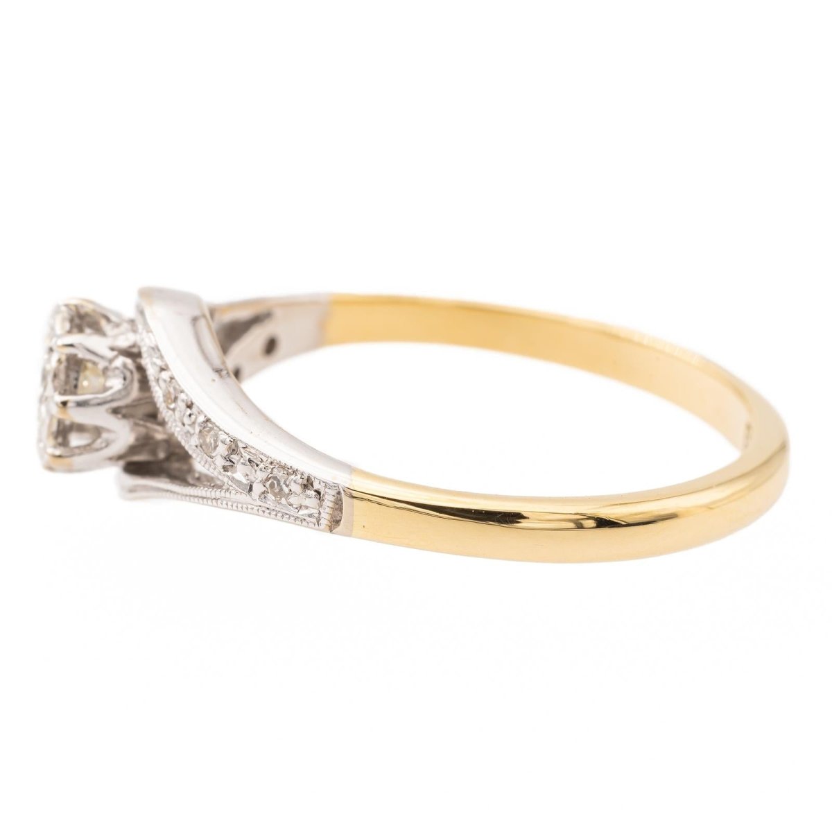 Bague Solitaire en or blanc et diamants - Castafiore