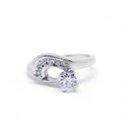 Bague Solitaire en or blanc et diamants - Castafiore