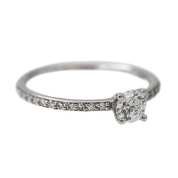 Bague Solitaire en or blanc et diamants - Castafiore