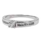 Bague Solitaire en or blanc et diamants - Castafiore