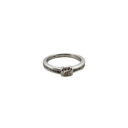 Bague Solitaire en or blanc et diamants - Castafiore