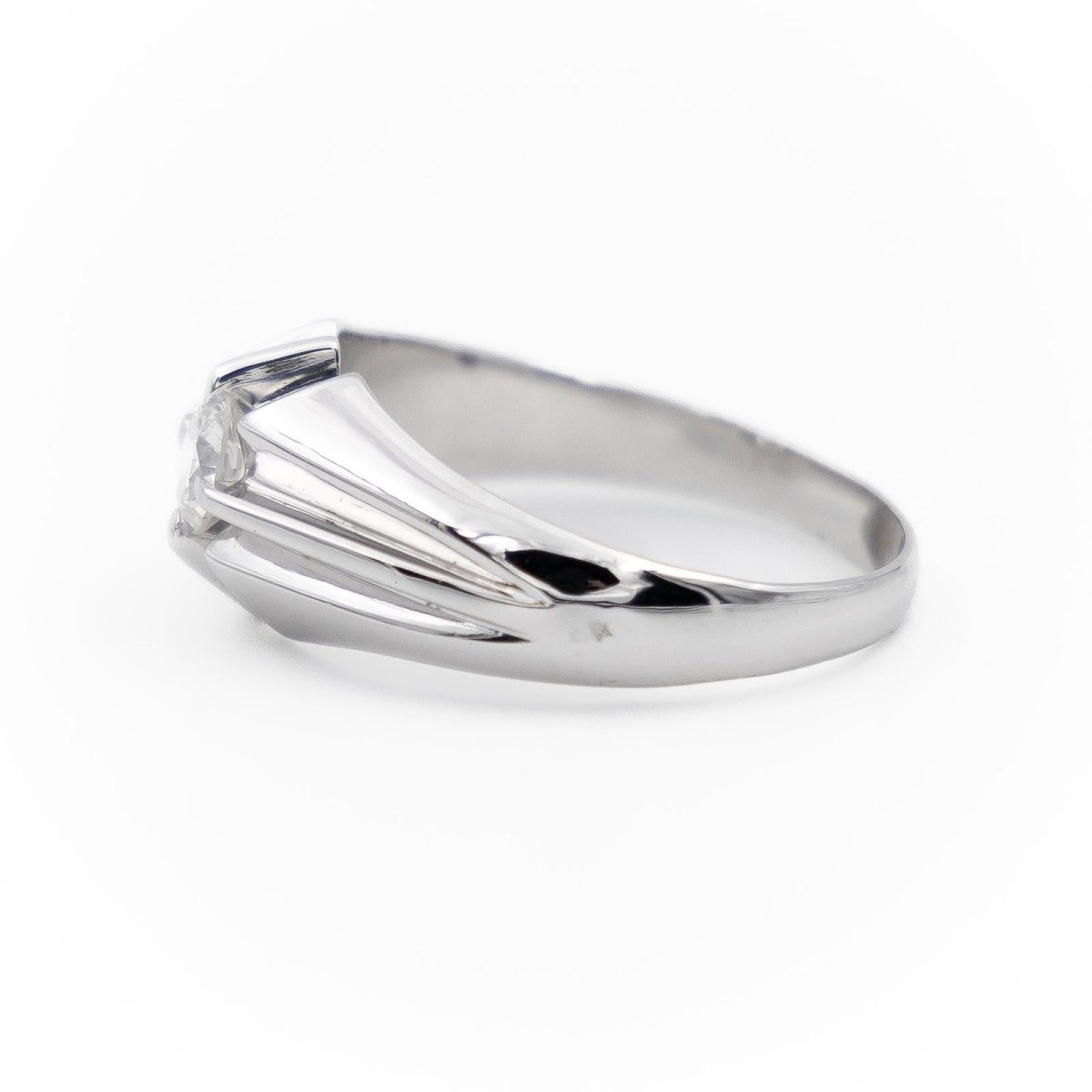 Bague Solitaire en or blanc et diamants - Castafiore