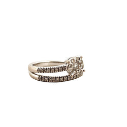 Bague Solitaire en or blanc et diamants - Castafiore