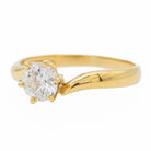 Bague Solitaire en or jaune et diamant - Castafiore