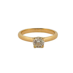 Bague Solitaire en or jaune et diamant - Castafiore