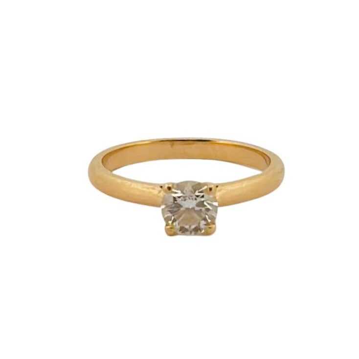 Bague Solitaire en or jaune et diamant - Castafiore