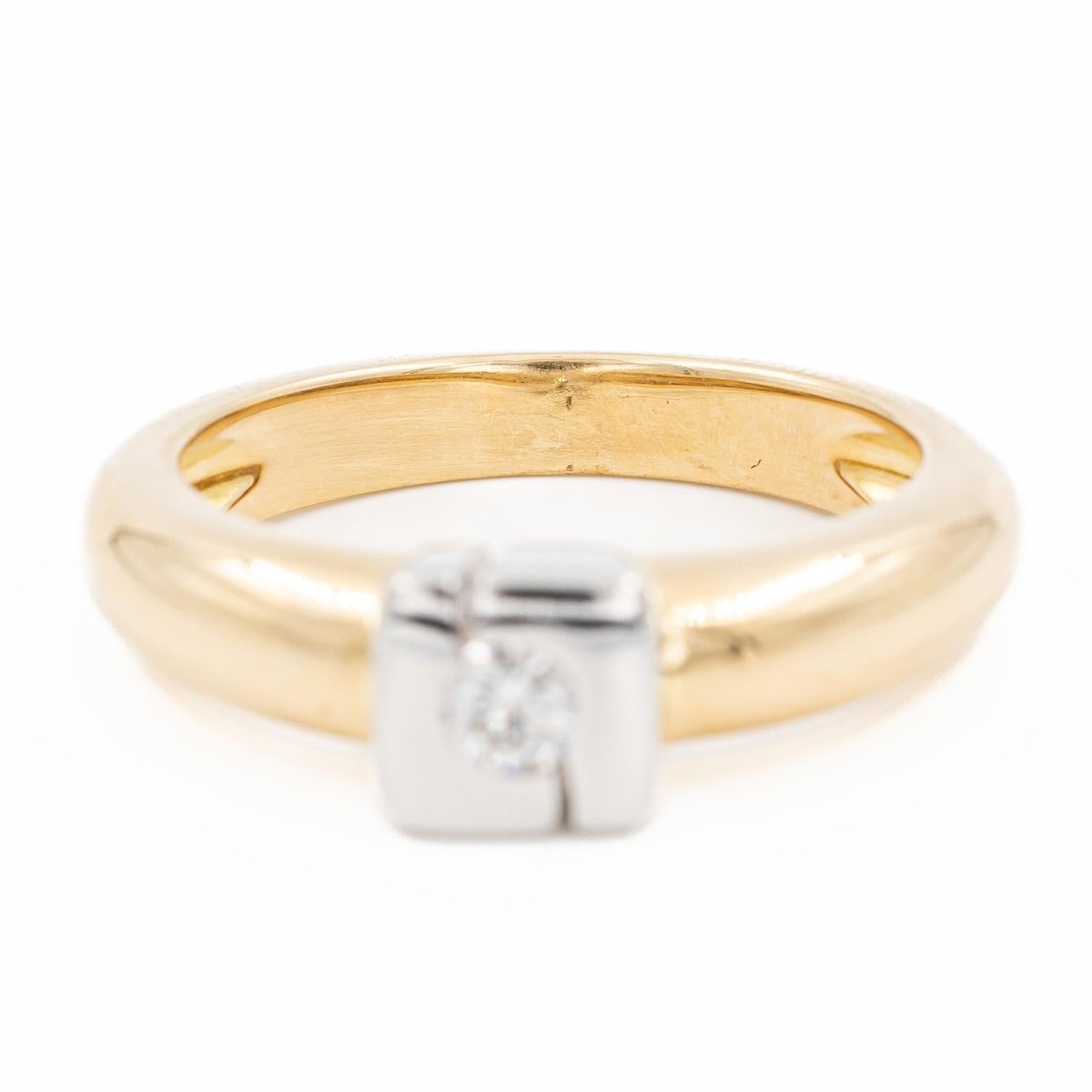 Bague Solitaire en or jaune et diamant - Castafiore