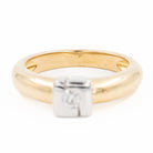 Bague Solitaire en or jaune et diamant - Castafiore