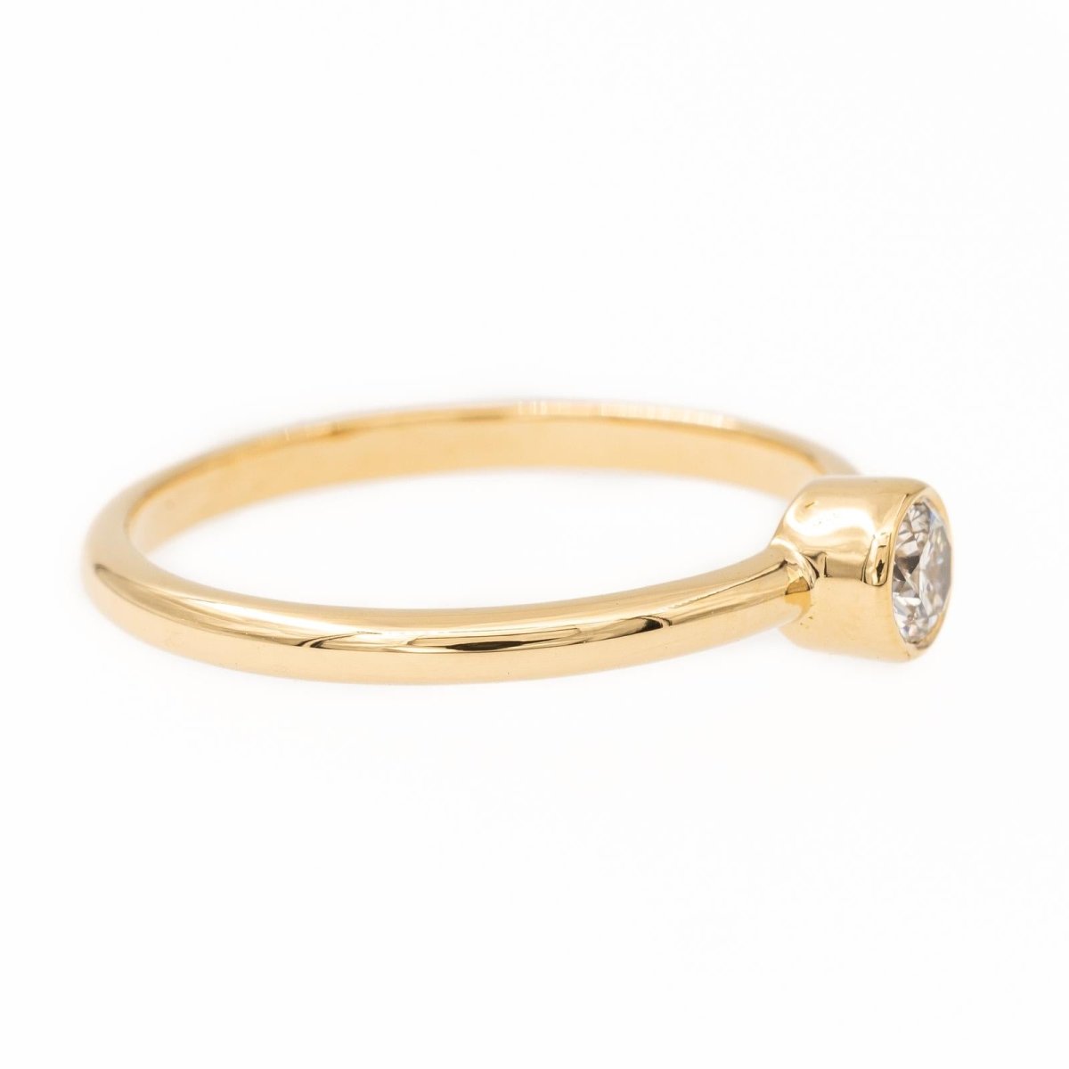 Bague Solitaire en or jaune et diamant - Castafiore