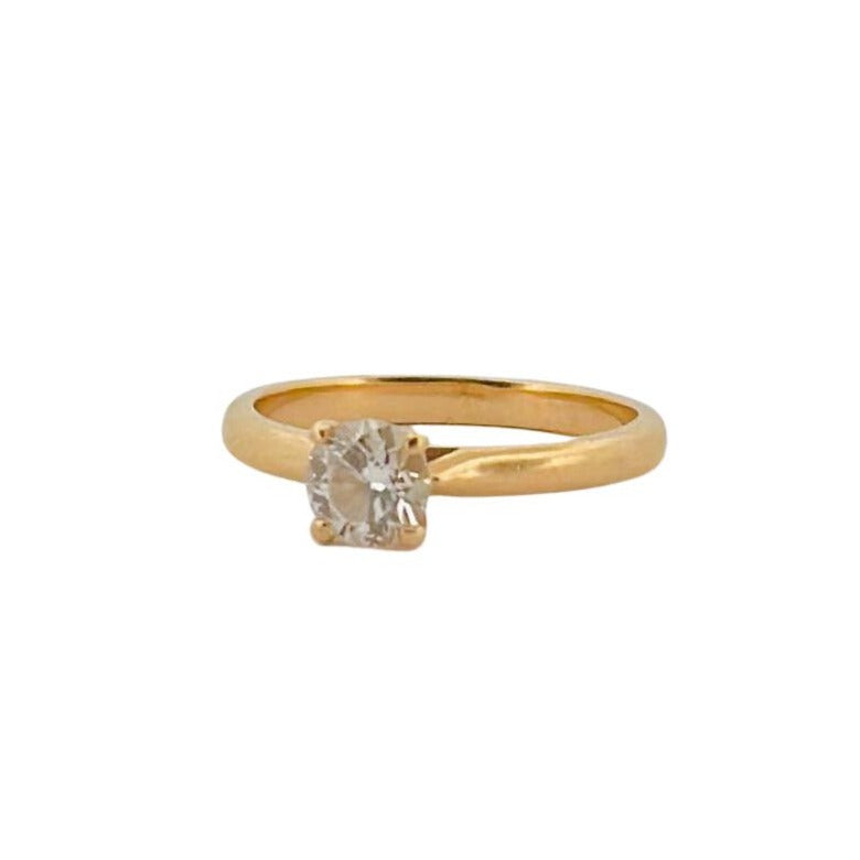 Bague Solitaire en or jaune et diamant - Castafiore