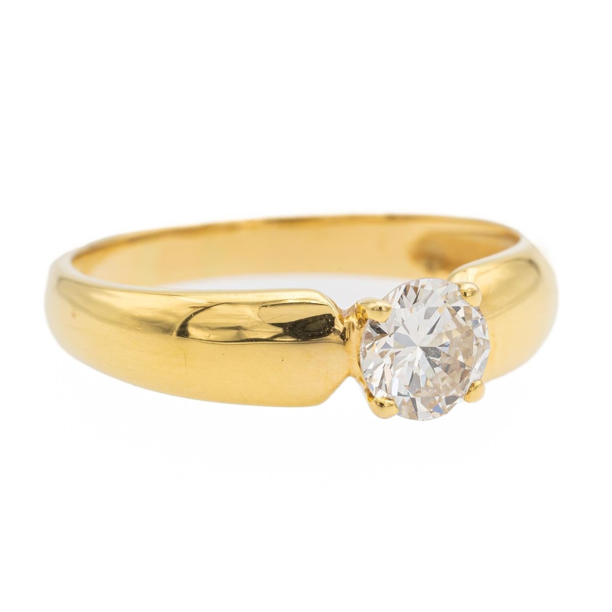 Bague Solitaire en or jaune et diamant - Castafiore
