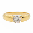 Bague Solitaire en or jaune et diamant - Castafiore