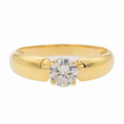 Bague Solitaire en or jaune et diamant - Castafiore