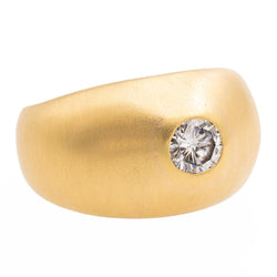 Bague Solitaire en or jaune et diamant - Castafiore