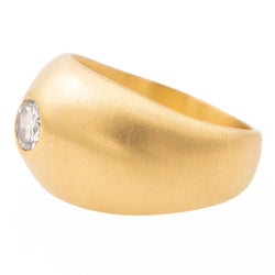 Bague Solitaire en or jaune et diamant - Castafiore