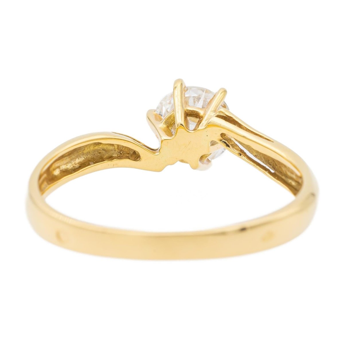 Bague Solitaire en or jaune et diamant - Castafiore