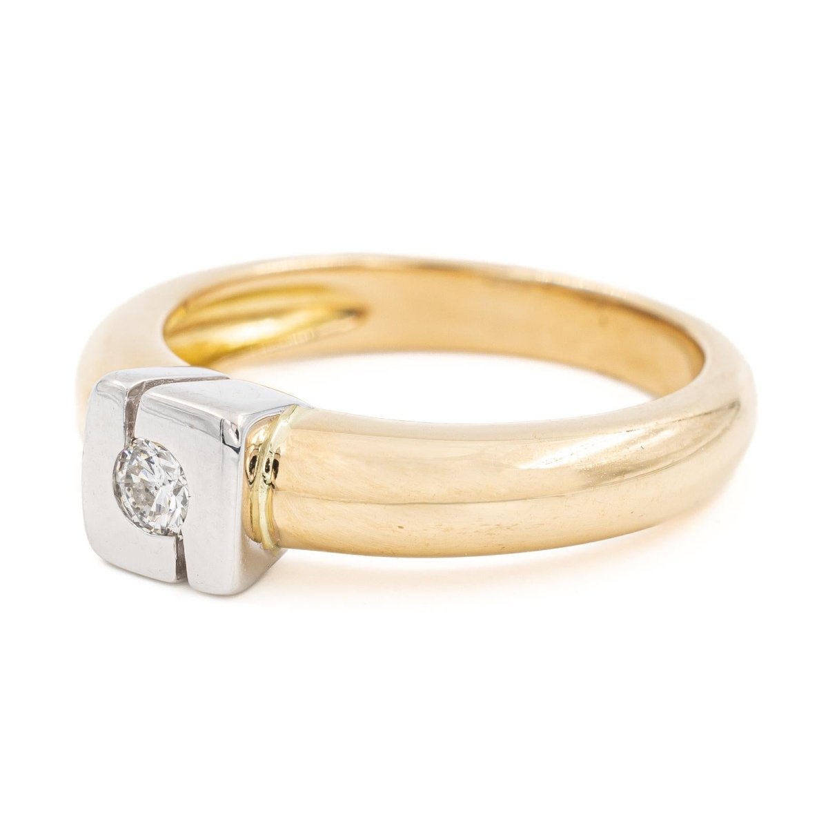 Bague Solitaire en or jaune et diamant - Castafiore