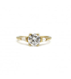 Bague Solitaire en or jaune et diamant - Castafiore