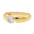 Bague Solitaire en or jaune et diamant - Castafiore