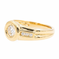 Bague Solitaire en or jaune et diamants - Castafiore