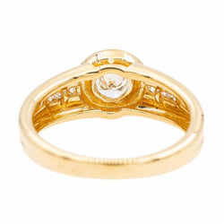 Bague Solitaire en or jaune et diamants - Castafiore