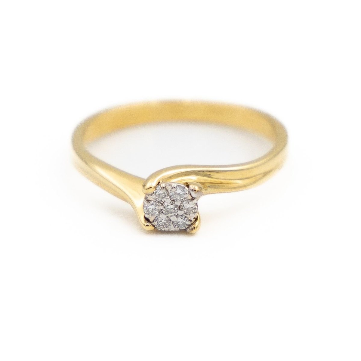 Bague Solitaire en or jaune et diamants - Castafiore