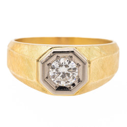 Bague Solitaire en or jaune, or blanc et diamant - Castafiore