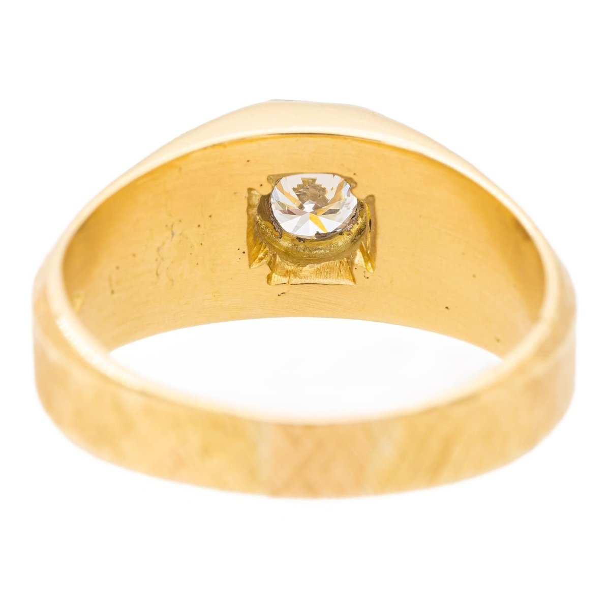 Bague Solitaire en or jaune, or blanc et diamant - Castafiore