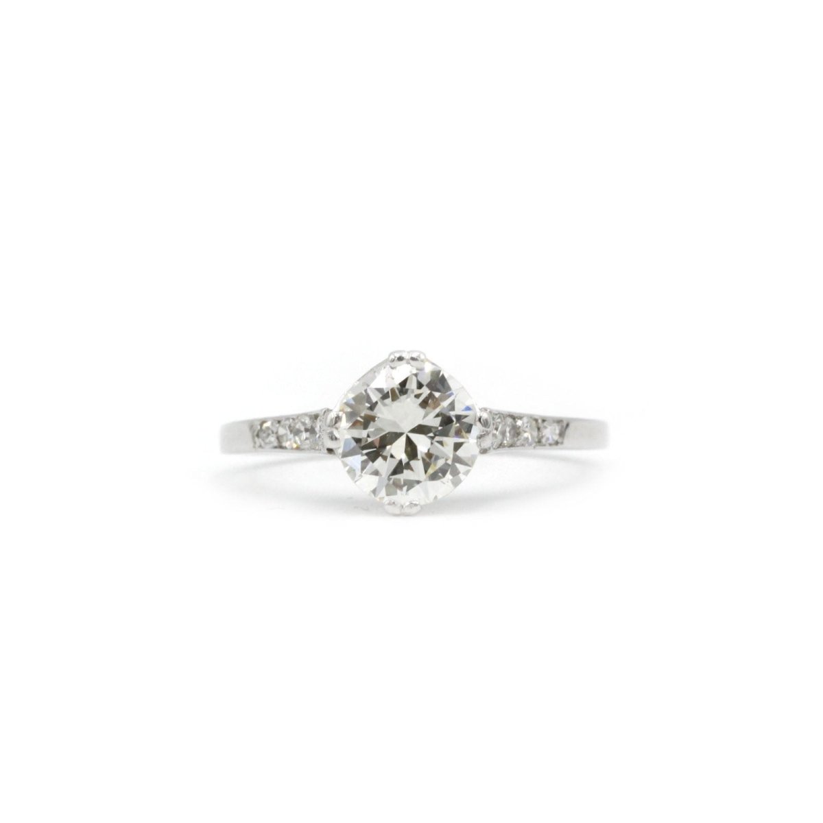 Bague Solitaire en platine et diamant - Castafiore
