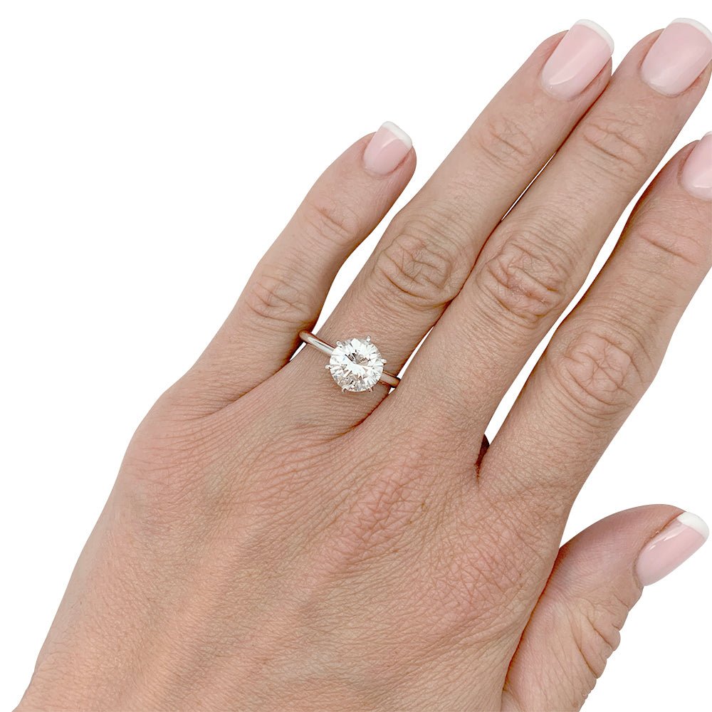 Bague Solitaire en platine et diamant - Castafiore