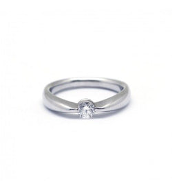 Bague Solitaire en platine et diamant - Castafiore