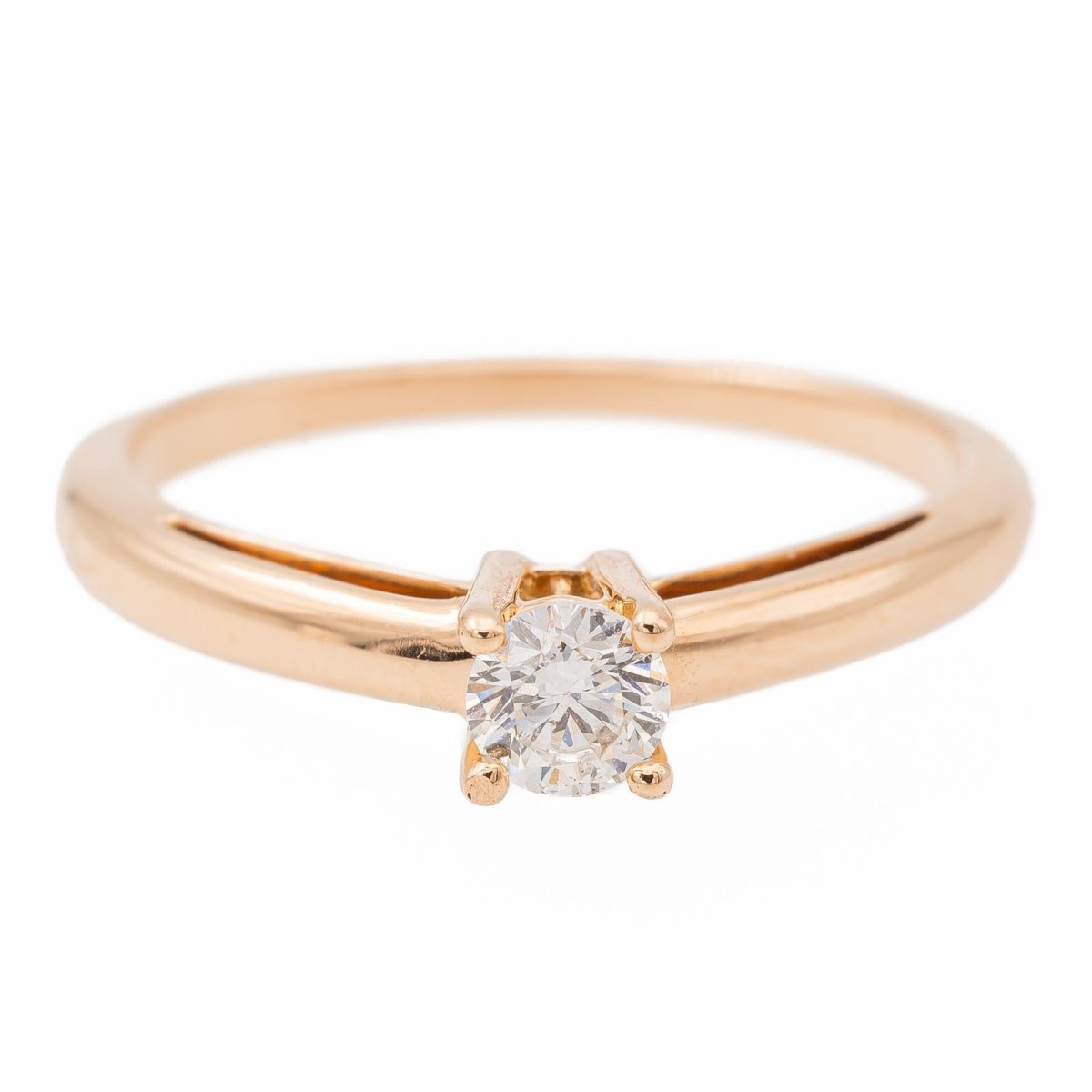 Bague Solitaire MAUBOUSSIN en or rose et diamant - Castafiore