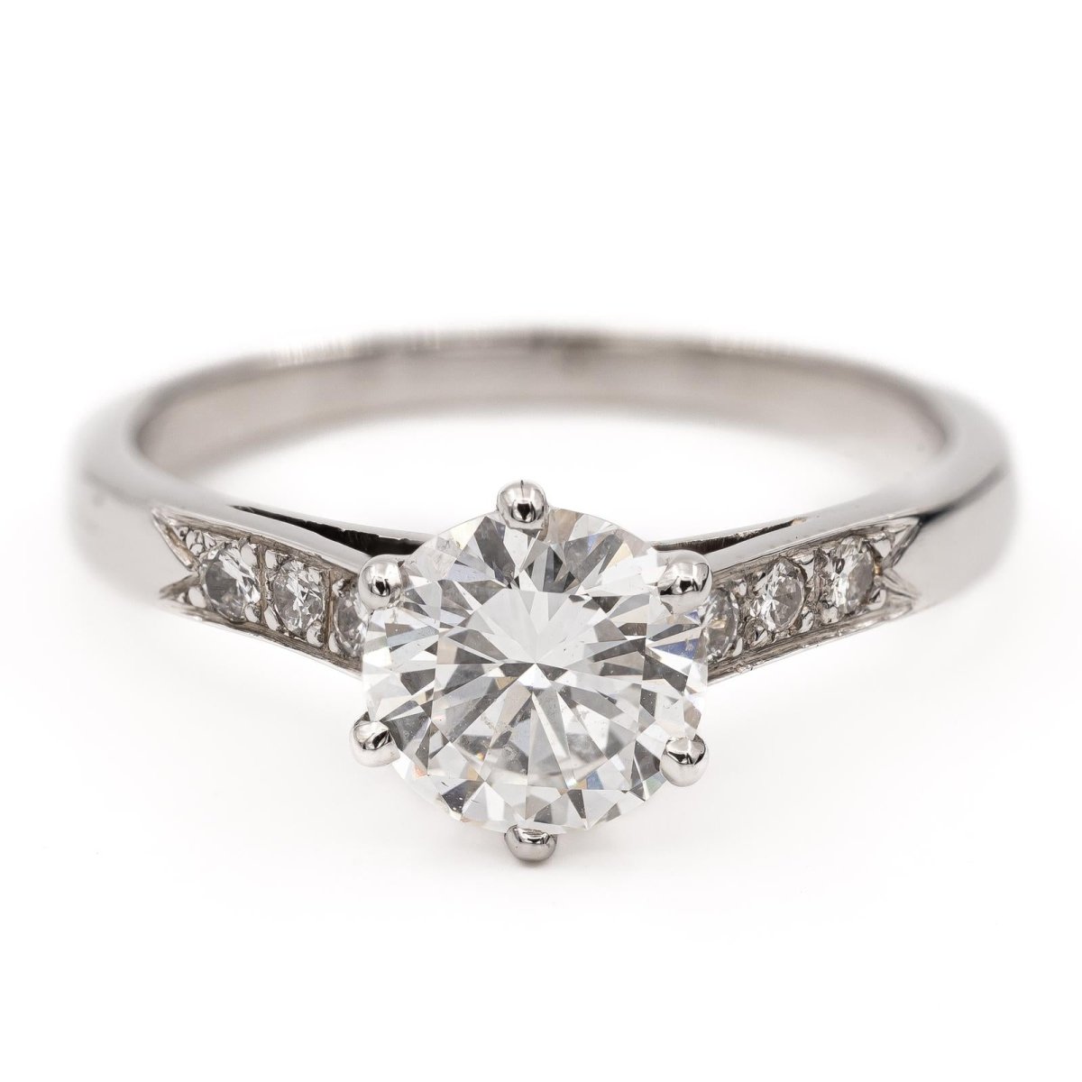 Bague Solitaire Or blanc Diamant - Castafiore