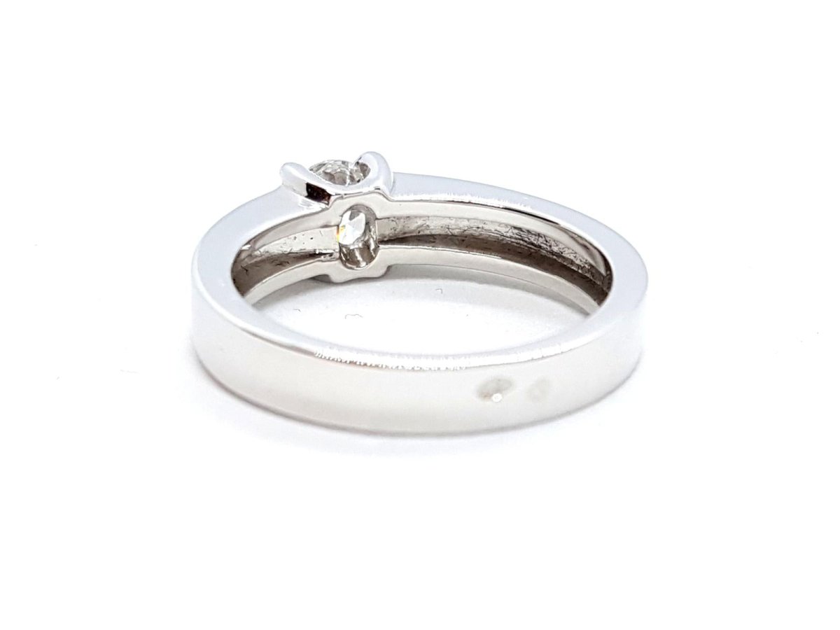 Bague Solitaire Or blanc Diamant - Castafiore