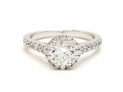 Bague Solitaire Or blanc Diamant - Castafiore