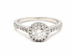 Bague Solitaire Or blanc Diamant - Castafiore