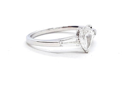 Bague Solitaire Or blanc Diamant - Castafiore