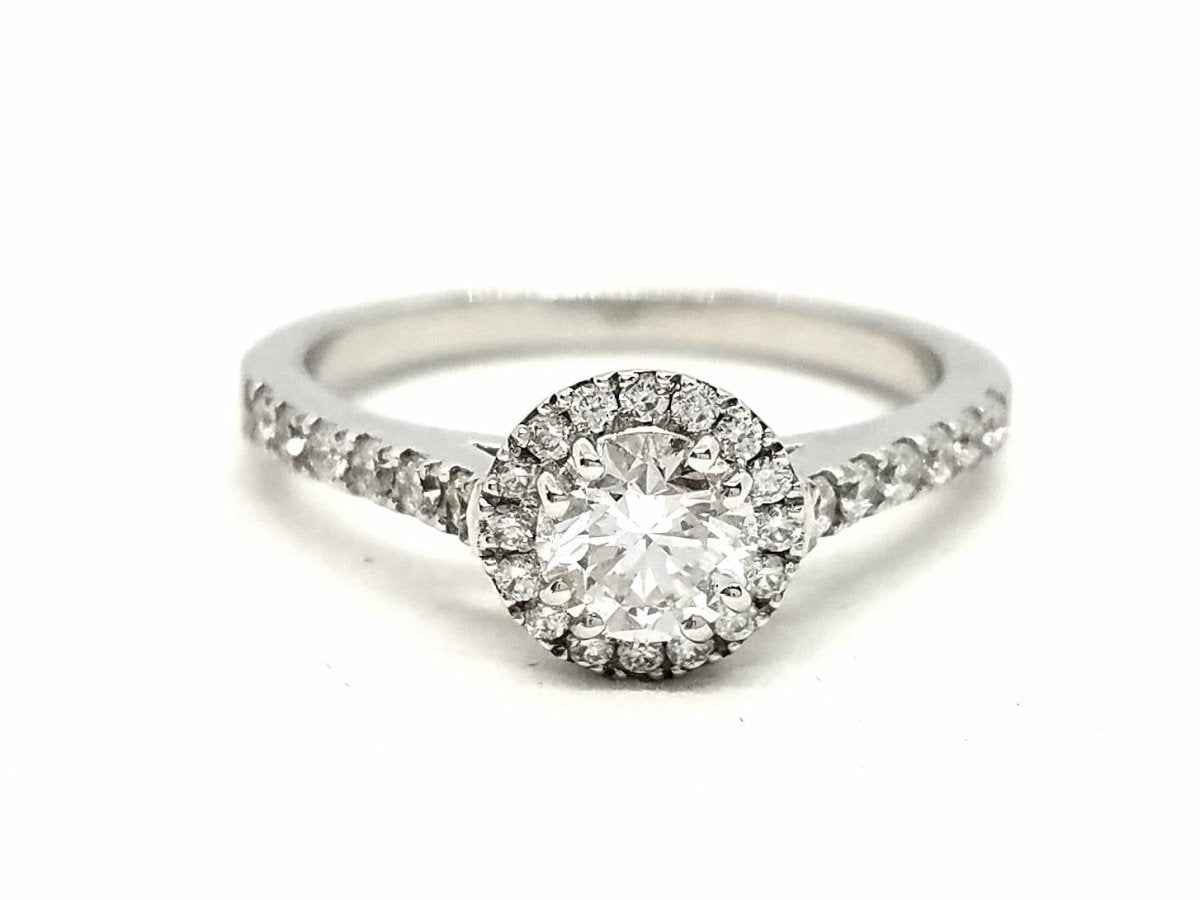 Bague Solitaire Or blanc Diamant - Castafiore