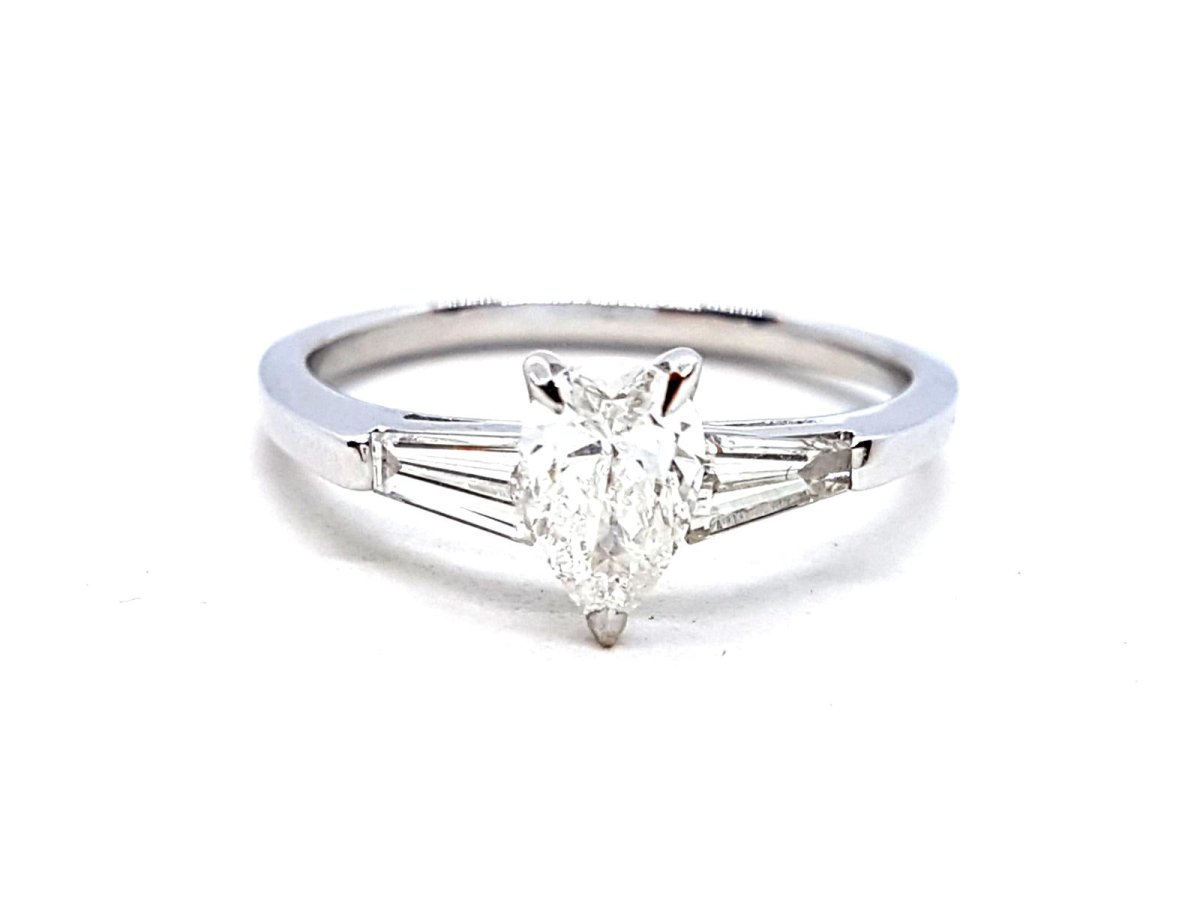 Bague Solitaire Or blanc Diamant - Castafiore