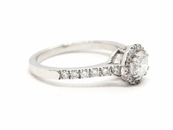 Bague Solitaire Or blanc Diamant - Castafiore