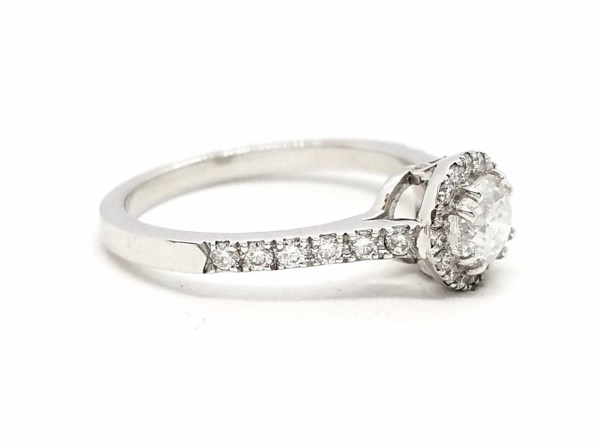 Bague Solitaire Or blanc Diamant - Castafiore