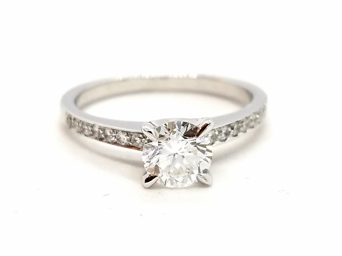 Bague Solitaire Or blanc Diamant - Castafiore