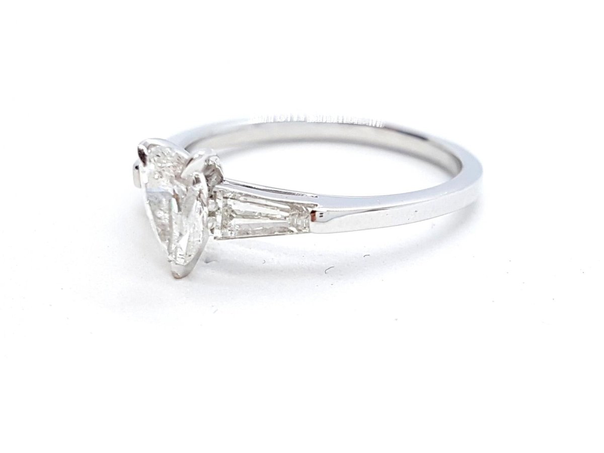Bague Solitaire Or blanc Diamant - Castafiore
