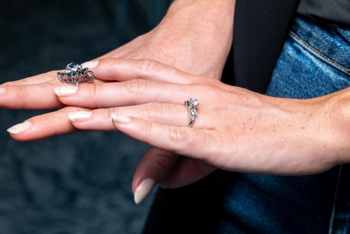 Bague Solitaire Or blanc Diamant - Castafiore