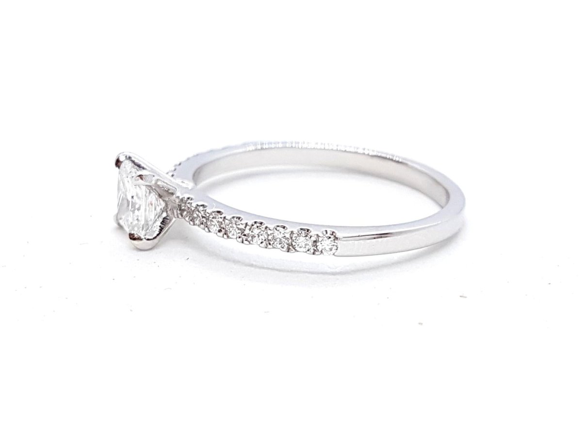 Bague Solitaire Or blanc Diamant - Castafiore