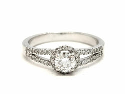 Bague Solitaire Or blanc Diamant - Castafiore