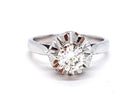 Bague Solitaire Or blanc Diamant - Castafiore