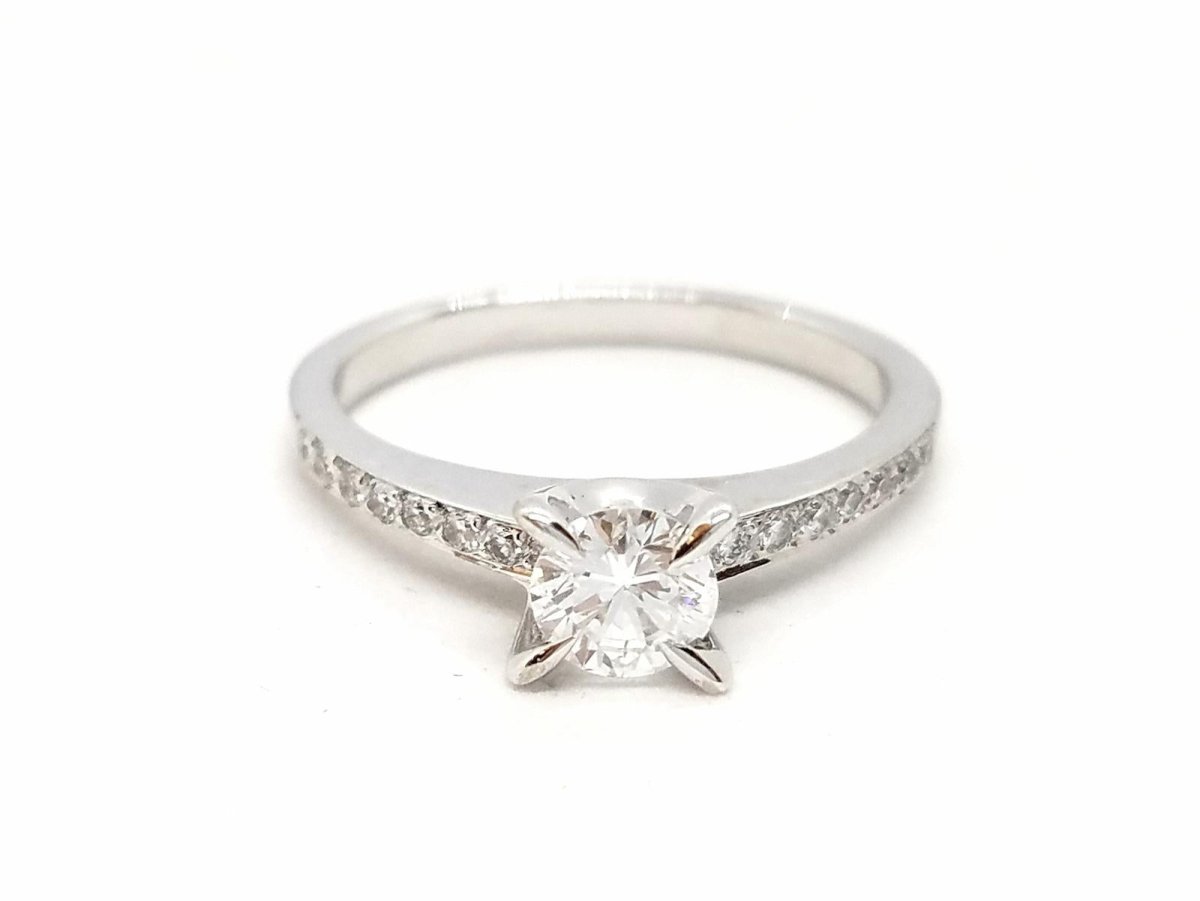 Bague Solitaire Or blanc Diamant - Castafiore